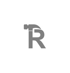 Letter Rand Hammer Combination Icon Logo Design