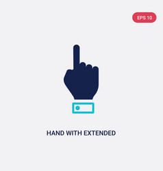 Two Color Hand With Extended Pointing Finger Icon