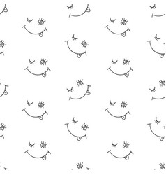 Seamless Pattern With Funny Blinking Eyes