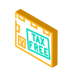 Tax Exemption Isometric Icon