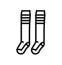 Socks Japanese School Line Icon