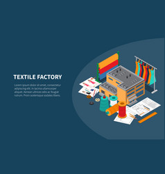 Textile Factory Isometric Composition