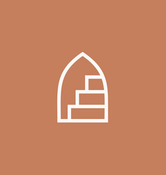 Mihrab Stair Way Mahrab Niche Arch Logo Icon