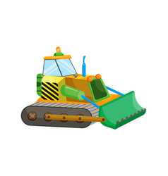 Cartoon Bulldozer Yellow Vehicle Machinery