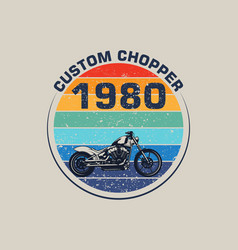 Custom Chopper Retro Design Landscape