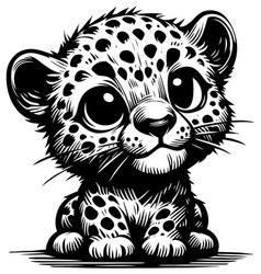 Baby African Leopard Linocut