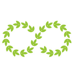 Green Leaf Infinity Frame Logo Icon Template