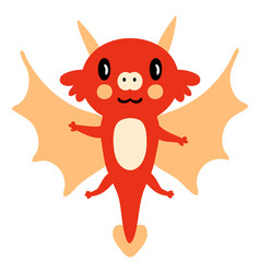 Kawaii Flying Dragon Happy New Year 2024 Cartoon