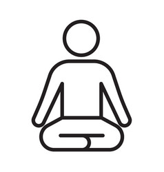 Yogi Outline Icon Isolated