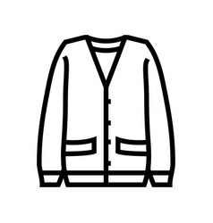 Cardigan Japanese School Line Icon