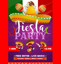 Fiesta Party Flyer With Mariachi Peppers