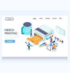 Merch Printing Website Landing Page Design