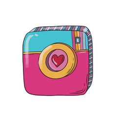 Camera Icon With A Heart Symbol On The Lens