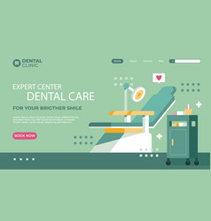 Flat Design Dental Clinic Landing Page