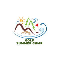 Logo Golf Summar Camp Fun Cartoon