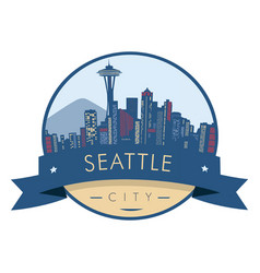 Seattle Skyline Badge