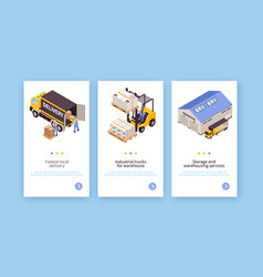 Warehouse Services Isometric Banners