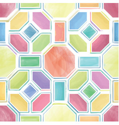 Artistic Geometric Watercolor Seamless Pattern