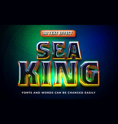 Sea King Fantasy 3d Editable Text Effect Style