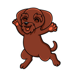 Cute Pudelpointer Dog Cartoon Running