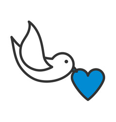 Dove With Heart Icon