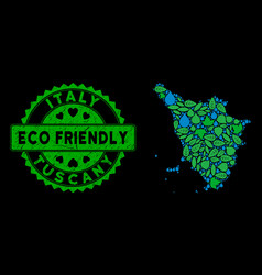 Eco Green Composition Tuscany Region Map