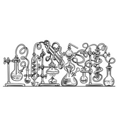 Laboratory Equipment Chemical Research Sketch