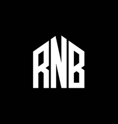 Rnb Letter Logo Design On Black Background