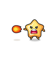 Cute Star Mascot Is Shooting Fire Power