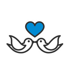 Dove With Heart Icon