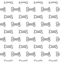 Seamless Pattern With Doodle Outline Bones