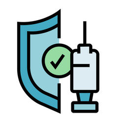 Vaccine Medical Insurance Icon Flat