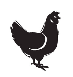 Woodcut Chicken Icon