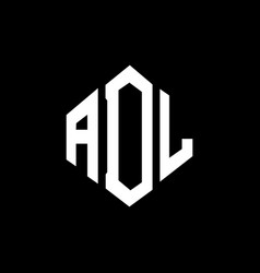 Adl Letter Logo Design With Polygon Shape