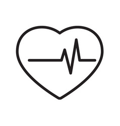 Heart Rate Outline Icon Isolated