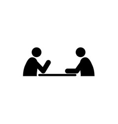 Two Characters At A Table Talking Or Job Interview