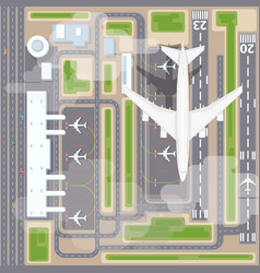 Airport Landing Strips Top View