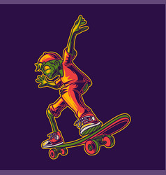 T Shirt Design Zombies Skateboarding Ready