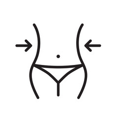 Waist Outline Icon Isolated