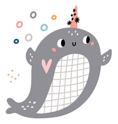 Cute Narwhal Lovely Baby Underwater Animal