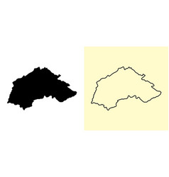 Jablanica Map Serbia Europe Filled And Outline