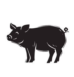 Woodcut Pig Icon