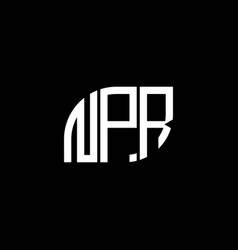 Npr Letter Logo Design On Black Background