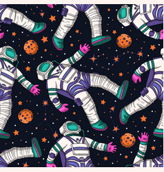 Astronaut Cosmos Seamless Space Pattern