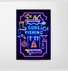 Gone Fishing Neon Flyer