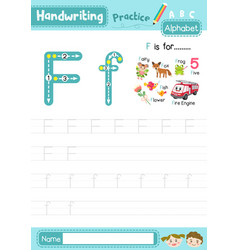 Letter F Uppercase And Lowercase Tracing Practice