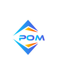 Pom Abstract Technology Logo Design On White