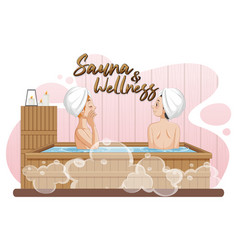 Sauna And Wellness Text Design For Banner Or