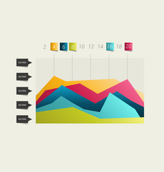 Flat Chart Graph Simply Color Editable