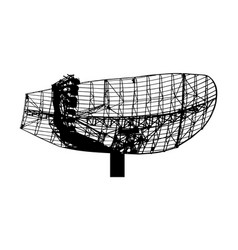 Military Radar Air Surveillance Silhouette